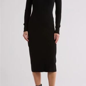 Nordstrom Elegant Black Long Sleeve Dress
